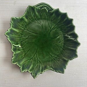 Woodfield Steubenville Grape Leaf plate MCM Dark Green